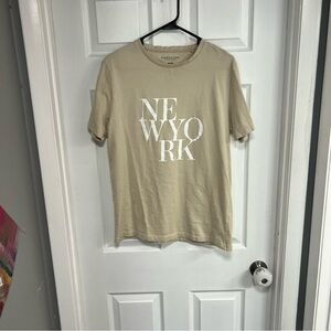 Denim & Flower Beige T-Shirt